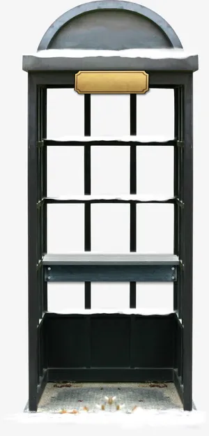 雪地电话亭海报设计免抠