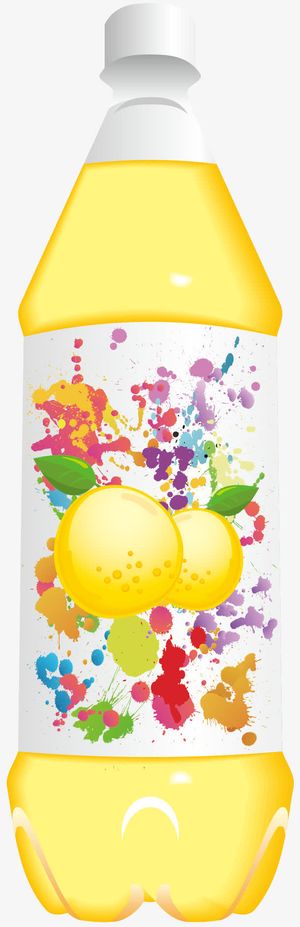水果饮料瓶子免抠