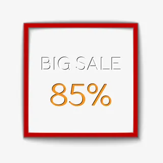 8.5折促销字体矢量图免抠