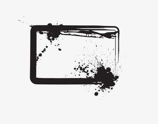 喷溅的水墨墨点边框免抠