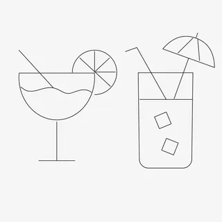 西餐甜点美食杯子柠檬片图标素材免抠