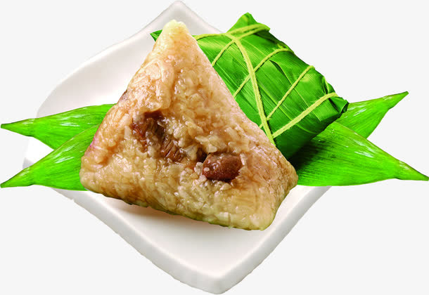 粽情端午白色粽子盘子免抠