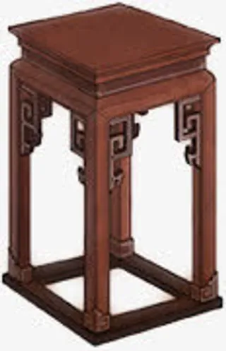 中国风古典木头凳子免抠
