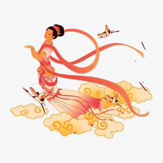 中秋高清多图层素材 嫦娥免抠