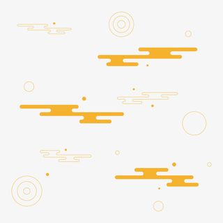 中国风浅金色矢量祥云免抠