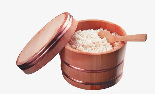 米饭素材食物木桶免抠