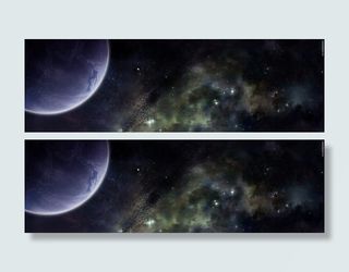 星球夜空海报背景图