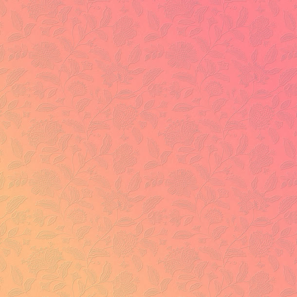 粉黄色渐变花纹壁纸免抠