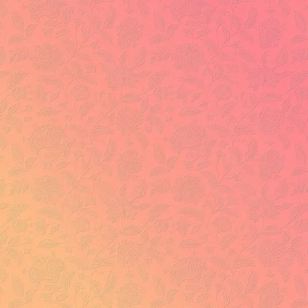 粉黄色渐变花纹壁纸免抠