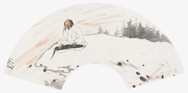 淡色古代画免抠