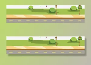 公路免抠手绘/卡通卡通元素
