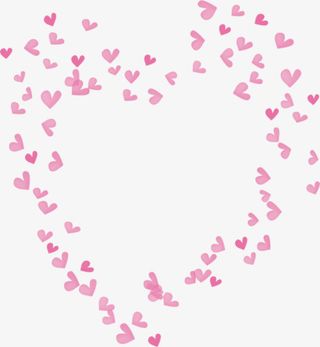 红色漂浮爱心免抠