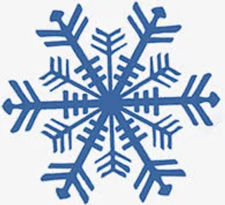 蓝色高清雪花图标免抠