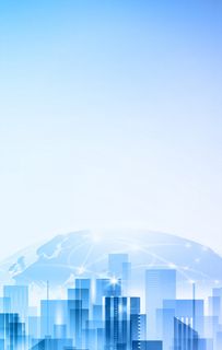 浅蓝色渐变扁平城市科技H5高清商务科技背景