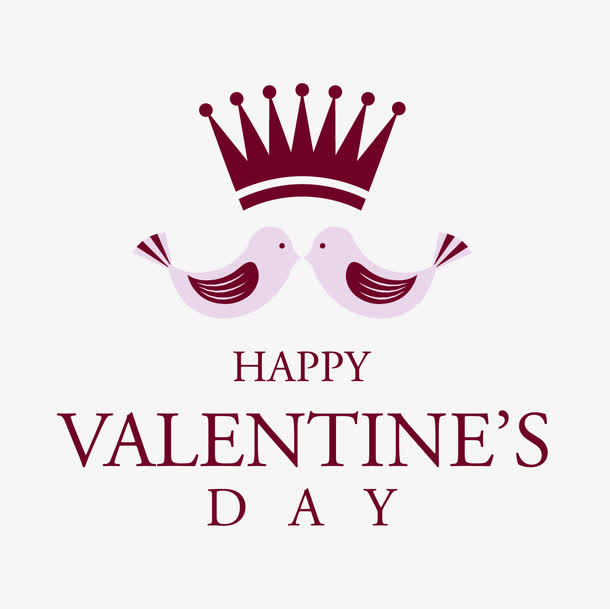 七夕情人节创意小鸟皇冠免抠