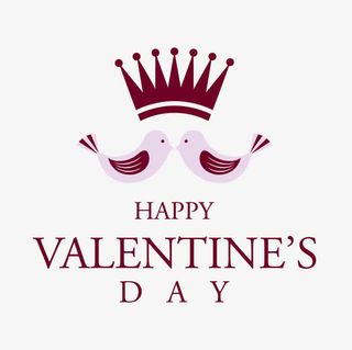 七夕情人节创意小鸟皇冠免抠