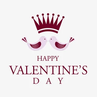 七夕情人节创意小鸟皇冠免抠