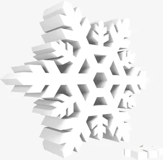 立体雪花圣诞元旦全城惠免抠