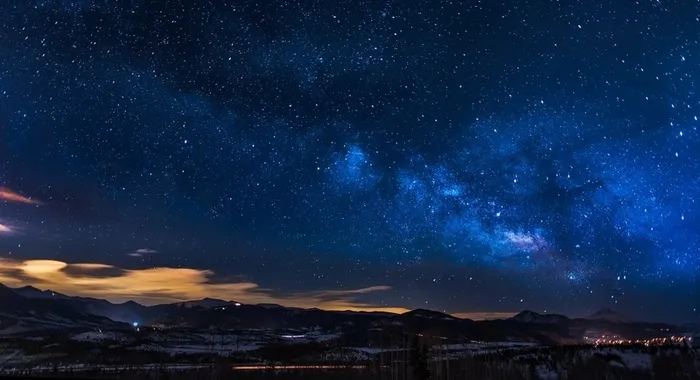 蓝天 黑夜 晴空 星尘 星星 星空高清