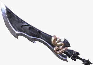 黑色大刀素材游戏免抠