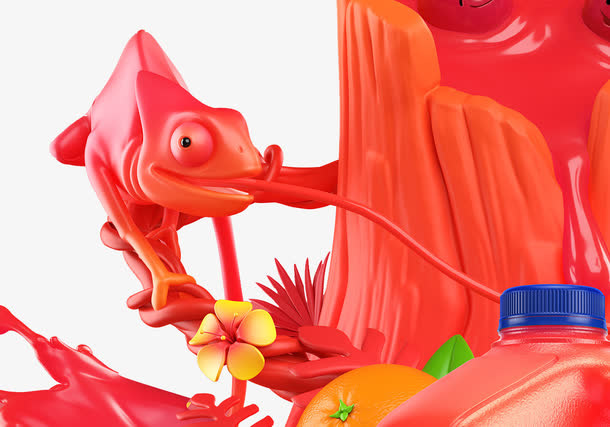 3D变色龙免抠