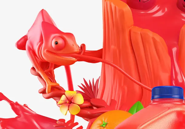 3D变色龙免抠
