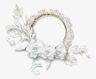 白色花环免抠