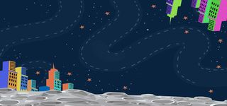 卡通黑夜背景高清