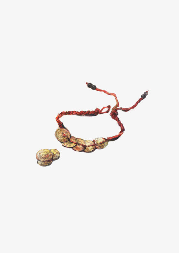 古代金币串免抠
