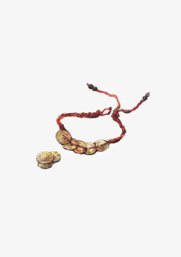 古代金币串免抠