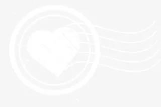 白色情人节爱心邮戳免抠