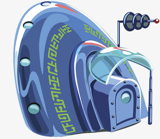 不明飞行物飞碟插画免抠