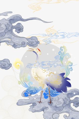 手绘祥云国潮元素免抠