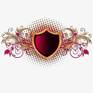 欧式花纹盾牌免抠