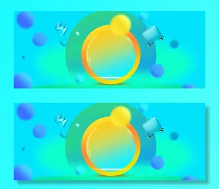 时尚大牌渐变海报模板高清