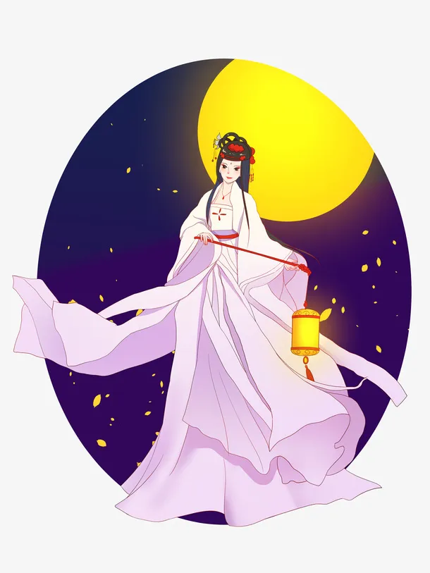 中国风嫦娥奔月素材免抠