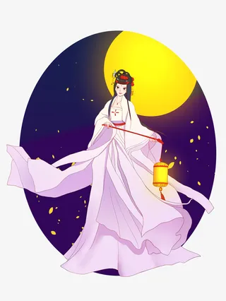 中国风嫦娥奔月素材免抠