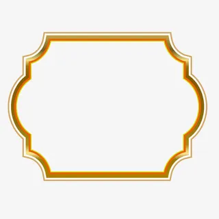 金属质感不规则视频边框免抠