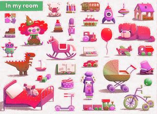 儿童读物房间插图免抠