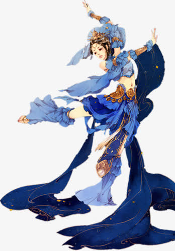 翩翩起舞的中国古代美人免抠