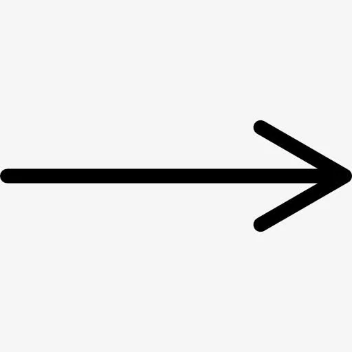 右箭头直细线图标免抠