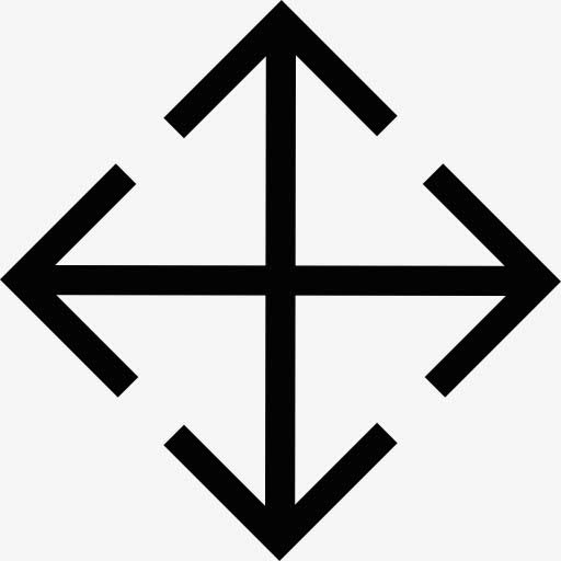 向各个方向移动，图标免抠