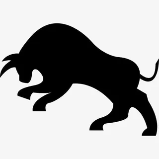 牛市观点的黑色动物形状图标免抠