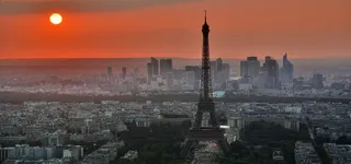 埃菲尔铁塔落日高清