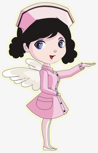 卡通 护士 小美女免抠