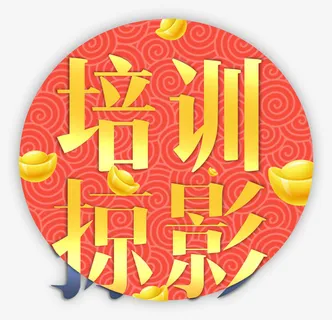 红金色新年元宝培训掠影字体图片免抠