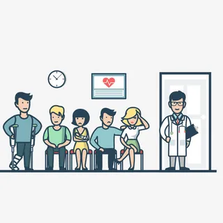 扁平化场景人物免抠