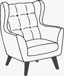 卡通简约简笔画黑白插画小清新免抠