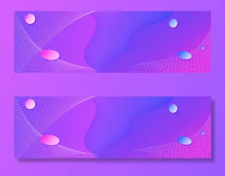 简约紫色渐变banner背景高清