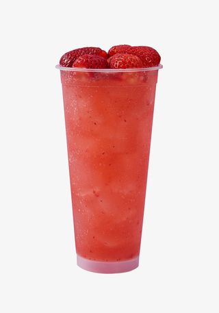 草莓水果茶实物产品免抠